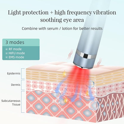 Micro-Vibration Eye & Face Massager – Dark Circle Reducer, Anti-Wrinkle, Skin Tightening & Lifting Device