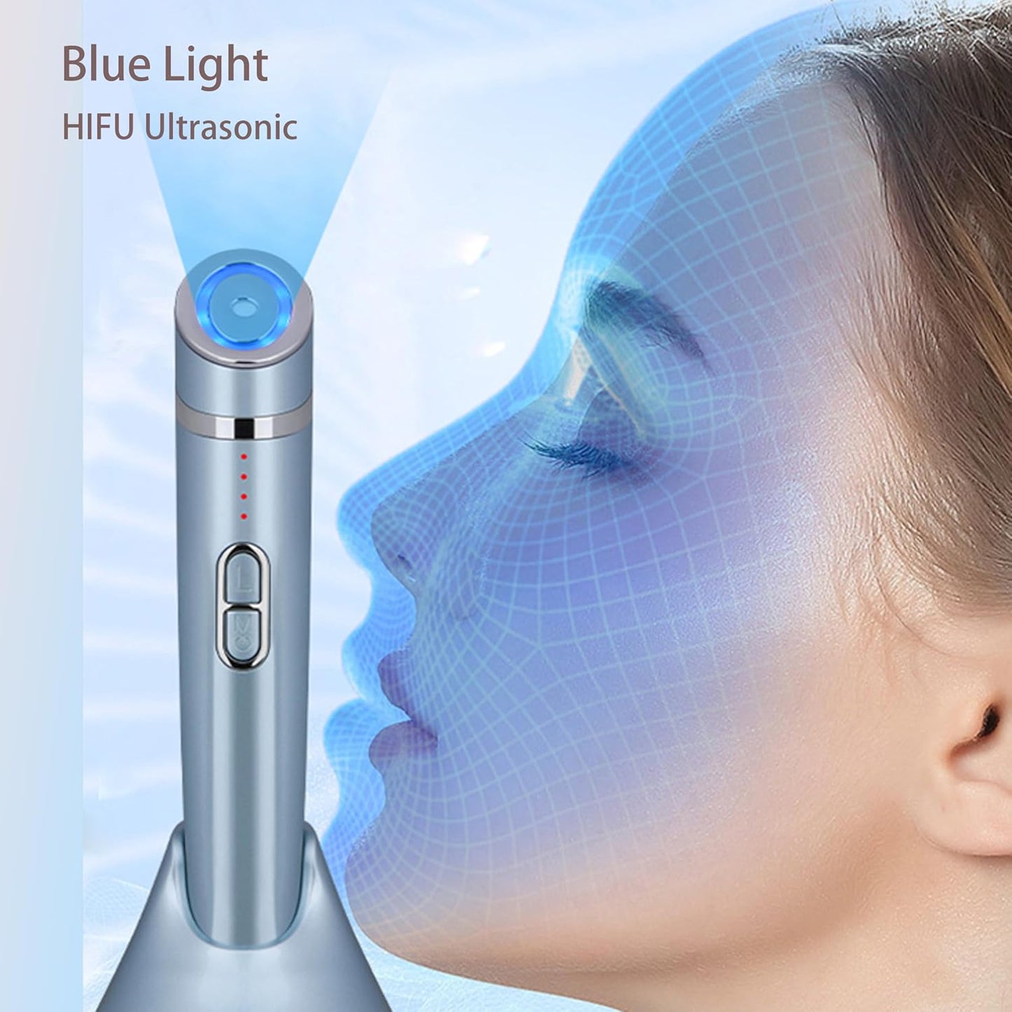 Micro-Vibration Eye & Face Massager – Dark Circle Reducer, Anti-Wrinkle, Skin Tightening & Lifting Device